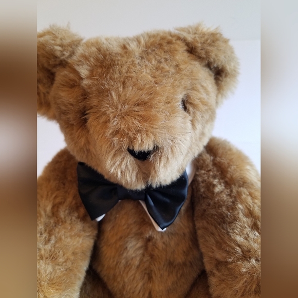 Vermont Teddy Bear Co. Tuxedo Collectible Jointed Bear Plush Brown - Picture 3 of 15